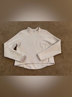 Lululemon 3/4 zip white butter soft shirt. Size 12.
